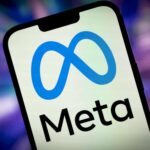 The Meta Platforms logo displayed on a smartphone